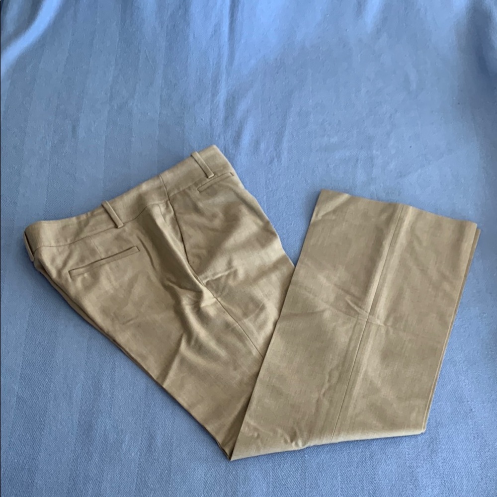 Ann Taylor Tan Trousers Classic Cotton Twill